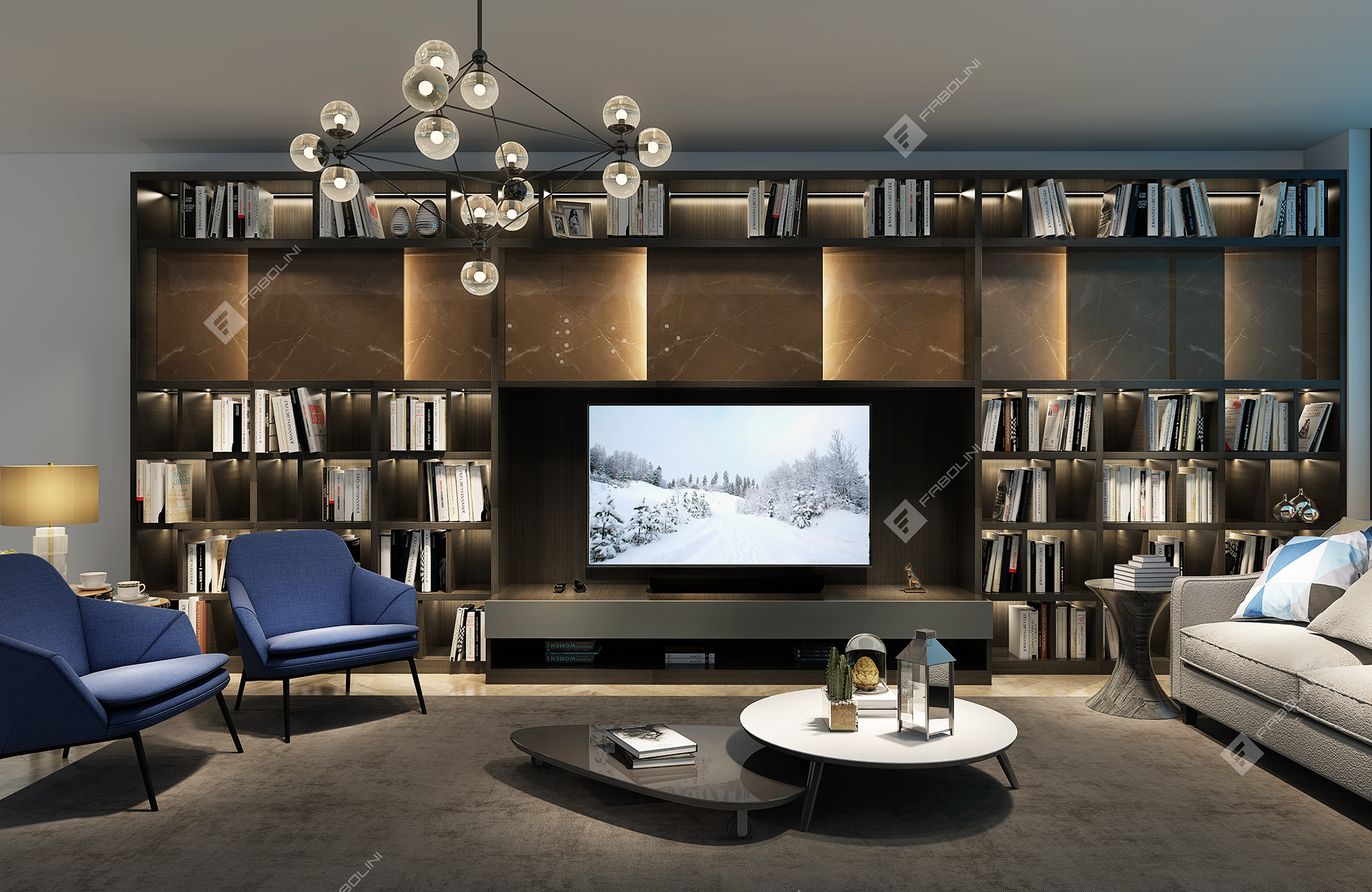 烟熏木纹电视柜