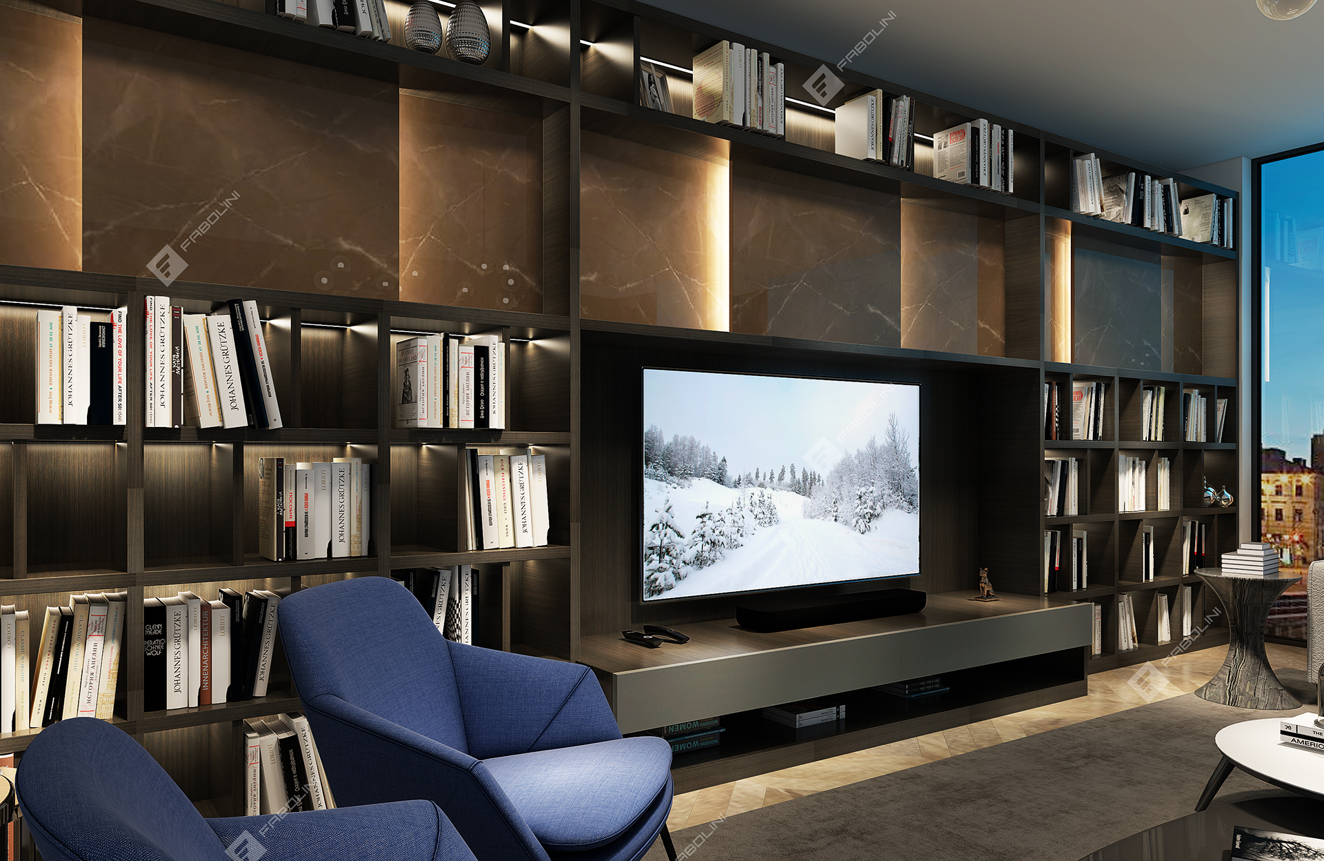 烟熏木纹电视柜